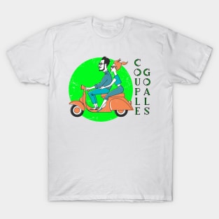 couple goals couple riding on scooter T-Shirt